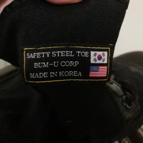 Size 13 black steel toe boots. - Picture 3 of 10